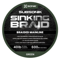 Sonik šňůra subsonik sinking braid green 0,20 mm 18,14 kg - 600 m