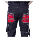 kalhoty pánské CHEMICAL BLACK - ATHOL - BLACK/RED CHECK