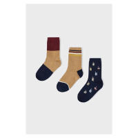 Dětské ponožky Mayoral 3-pack hnědá barva