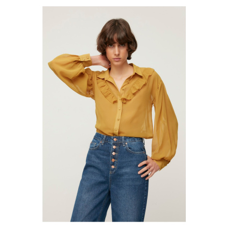 Trendyol Mustard Chiffon Shirt