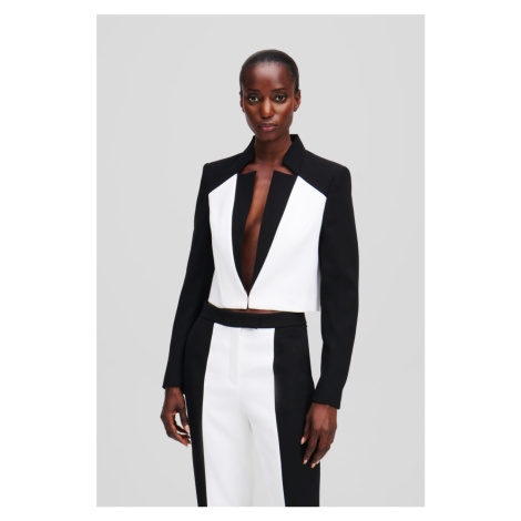 Blejzr karl lagerfeld colour block tailored jacket white/black
