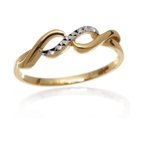 Prsten ze žlutého zlata bez kamínků PR0297F + DÁREK ZDARMA