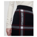 Sukně karl lagerfeld knitted check pencil skirt černá