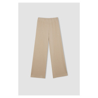 DEFACTO Relax Fit Elastic Waist Thessaloniki Fabric Basic Plain Knitwear Trousers