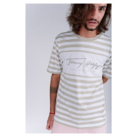 Tommy Hilfiger T-shirt - SIGNATURE STRIPE RELAXED FIT TEE beige