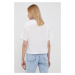 Bavlněné tričko Desigual dámská, bílá barva, regular, s klasickým límcem