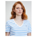 Modro-bílé dámské pruhované tričko Tommy Hilfiger