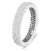 Brilio Silver Blyštivý stříbrný prsten s čirými zirkony RI117W