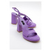 LuviShoes JUGA Women's Lilac Heeled Shoes