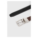 Oboustranný kožený pásek Polo Ralph Lauren pánský, černá barva