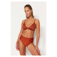 Trendyol Tile High Waist Normal Leg Bikini Bottom