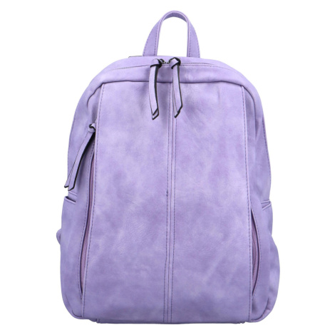 Stylový dámský koženkový kabelko/batoh Cedra, fialová Firenze