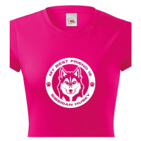 Dámské tričko Husky -  dárek pro milovníky psů