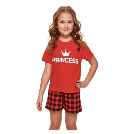 Krátké dívčí pyžamo model 15223163 červené - DN Nightwear dn-nightwear