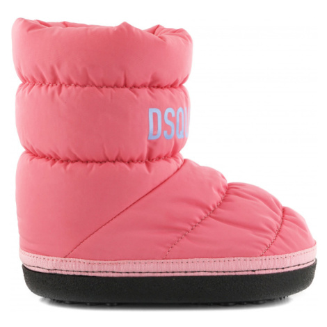 Sněhule dsquared2 logo print puffy nylon snow boots růžová Dsquared²