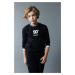 DEFACTO Boy's Crew Neck Printed Thick Sweatshirt