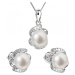 Evolution Group Luxusní stříbrná souprava s pravými perlami Pavona 29017.1 (náušnice, řetízek, p