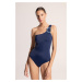 Ayje x DeFacto One Shoulder Buckle Swimsuit