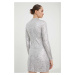 Šaty Abercrombie & Fitch stříbrná barva, mini