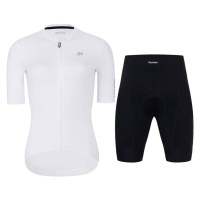 HOLOKOLO Cyklistický krátký dres a krátké kalhoty - VICTORIOUS GOLD LADY - černá/bílá