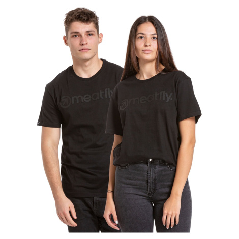 Meatfly pánské tričko Joe Black/Black | Černá | 100% bavlna