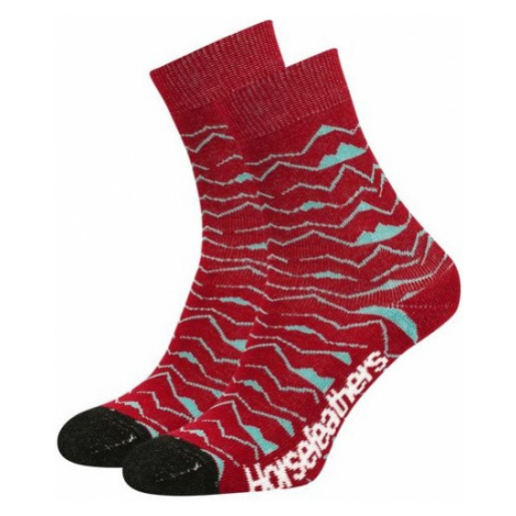 Ponožky Horsefeathers Severe red