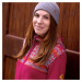 KAMA 5037 dámský merino svetr s kapucí, růžová