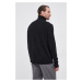 Vlněný svetr Polo Ralph Lauren pánský, černá barva, s rolákem