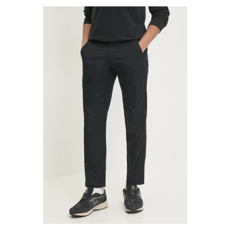 Kalhoty Abercrombie & Fitch pánské, černá barva, jednoduché, KI130-4097