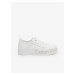 Bílé dámské kožené tenisky na platformě Calvin Klein Jeans