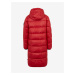 Červený dámský zimní prošívaný oversized kabát SAM 73