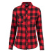 Ladies Turnup Checked Flanell Shirt - blk/red