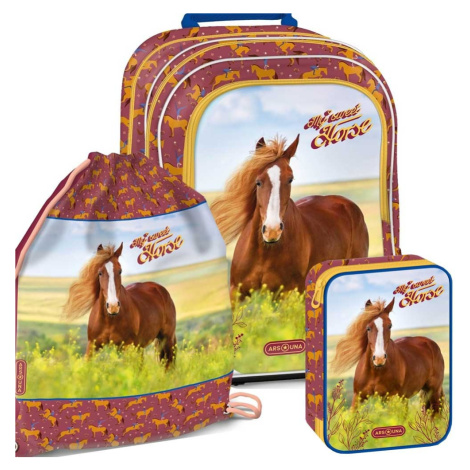 Ars una Školní batoh pro prvňáčka My Sweet Horse SET