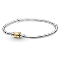 Pandora Elegantní stříbrný náramek se zlatou sponou 599347C00cm