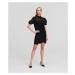 Top karl lagerfeld organza mix top black