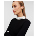 Svetr karl lagerfeld logo turtle neck black/white