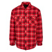 Plaid Quilted Shirt Jacket - red/black