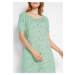 BONPRIX žerzejové šaty s květy Barva: Zelená, Mezinárodní