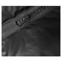 Dlouhá černá péřová vesta s kapucí (5M3183-392)