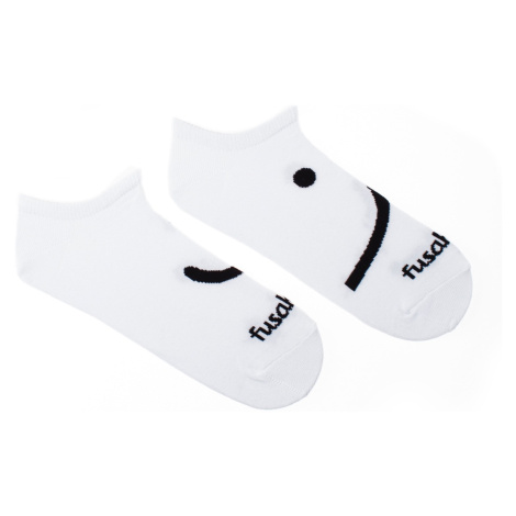 Kotníkové ponožky Smajlík bílé Fusakle