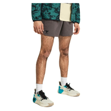 Kraťasy Under Armour Project Rock Camp Short M - hnědá