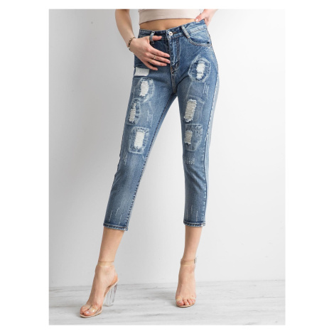 Kalhoty JMP SP CHK001 jeans.81 modrá FPrice