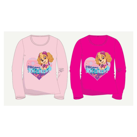Paw Patrol - Tlapková patrola -Licence Dívčí tričko - Paw Patrol 255, sytě růžová Barva: Růžová