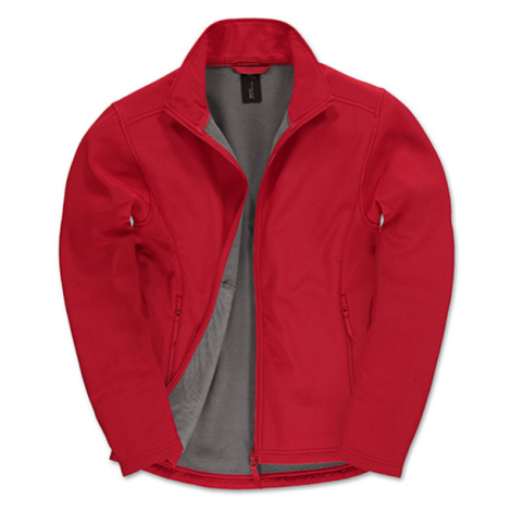 B&amp;C Jacket Softshell Pánská softshellová bunda JUI62 Red B&C