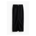 H & M - Dlouhá sukně z lněné směsi - černá