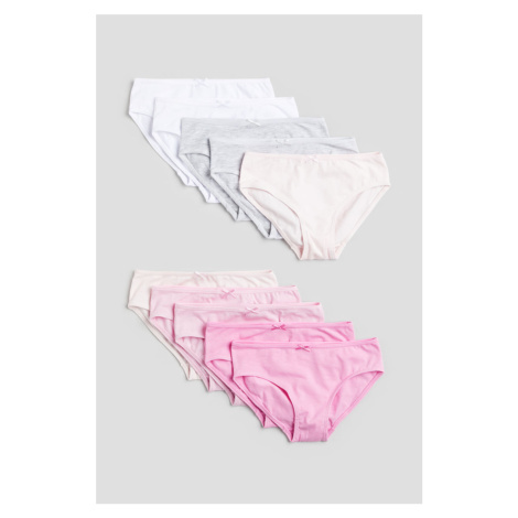 H & M - Bavlněné kalhotky 10 kusů - růžová H&M