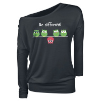 Be Different! Dámské tričko s dlouhými rukávy černá
