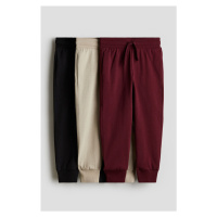 H & M - Kalhoty jogger 3 kusy - červená