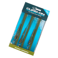 Nash Montáž Cling-On Leadcore Lead Clip Leaders 45lb 3ks - Weed 1m
