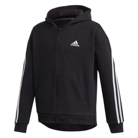 Adidas 3STRIPES FZ HD JR Černá